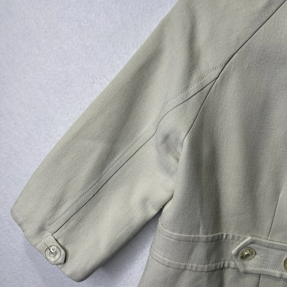 Original Penguin Silk Wool Cotton Zip Coat Jacket Cream Floral Lined Sz‎ 4 Prep